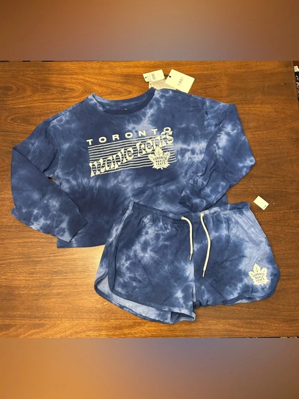 NHL Women's Tie-Dye Toronto Maple Leafs matching set